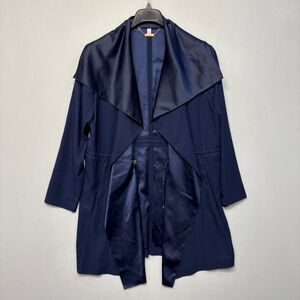 Lilly Pulitzer Valeria Open Front Wrap Jacket Coat Size Large Blue C043 -9